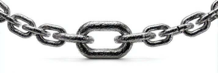 Obraz premium Metal chain links in a close-up view showcasing strength and durability