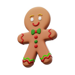 gingerbread man isolated on white