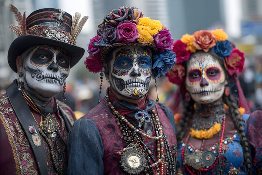 Day of the dead parade in exico city