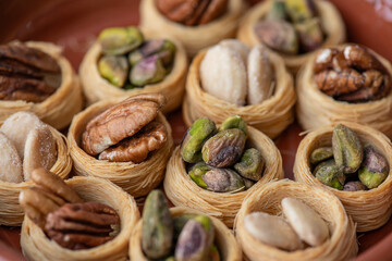 Bird'sNest Baklava with nuts