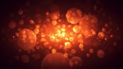Dynamic orange bokeh lights shimmering with energy and movement create a captivating effect - Powered by Adobe