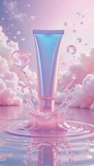Dreamy Skincare Fantasy &ndash; Product in Pink Splash Paradise