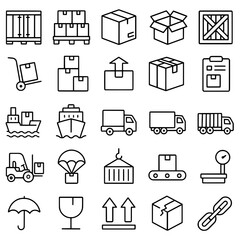 Icon pack, icon sheet, expedition theme, outline version