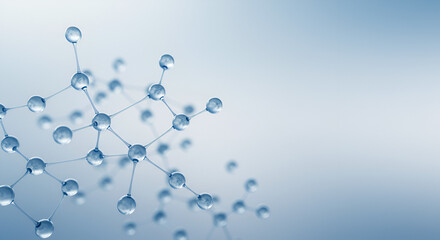 Abstract molecular structure representing science and nanotechnology concepts