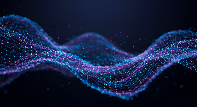 Abstract network background with connected dots and lines, communication concept