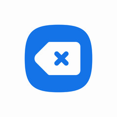 Obraz premium backspace delete icon sign vector