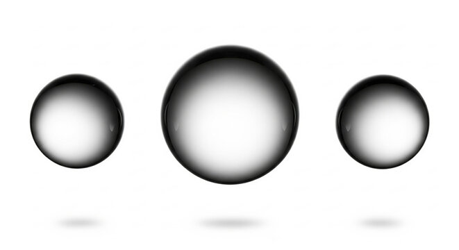 Minimal futuristic floating spheres with glowing neon reflections, holographic effects, and abstract digital designs on clean white background for modern technology concept