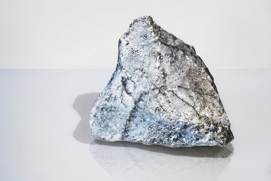 Large chunk of colemanite mineral (bor, boron, borax, ulexite). A borate mineral found in evaporite deposits of alkaline lacustrine environments.