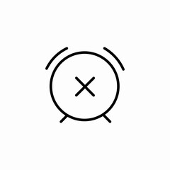 alarm clock removal icon sign vector