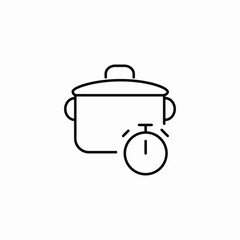 cooking timer icon sign vector