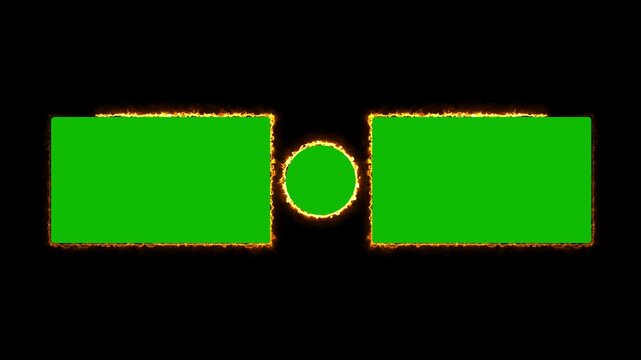 Glowing Neon Box Frame for Video Outro. Rectangle Neon Border Animation for YouTube End Card. YouTube end screen neon rectangle box animation with glowing light frame.