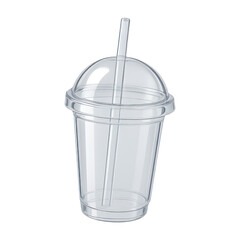 PNG Clear plastic cup illustration.