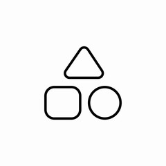 geometrical shapes icon sign vector