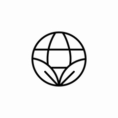 Obraz premium green environment solutions icon sign vector