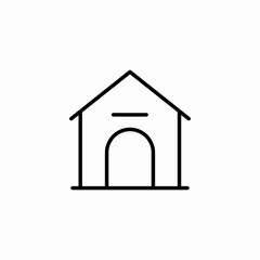 pet house icon sign vector