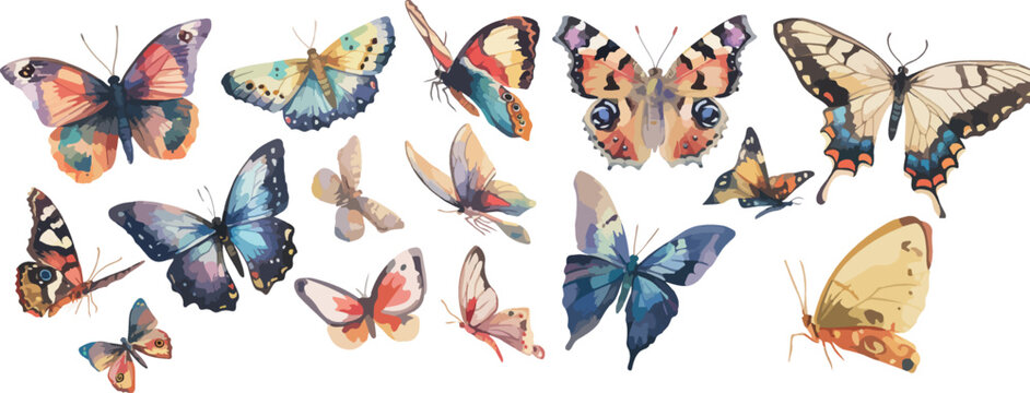 butterfly watercolor clipart 