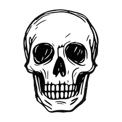 Obraz premium PNG Bold skull illustration design.