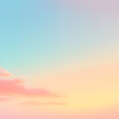 Obraz premium Pastel Sky Background, Soft Pink, Blue, and Yellow Sunset Cloudscape