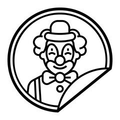 clown Line Icon