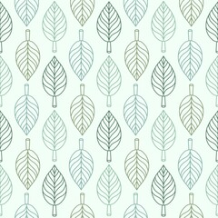 Minimal Leaf Pattern in Green – Seamless Botanical Design 