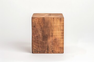 Timber wood cube for sitting high resolution picture