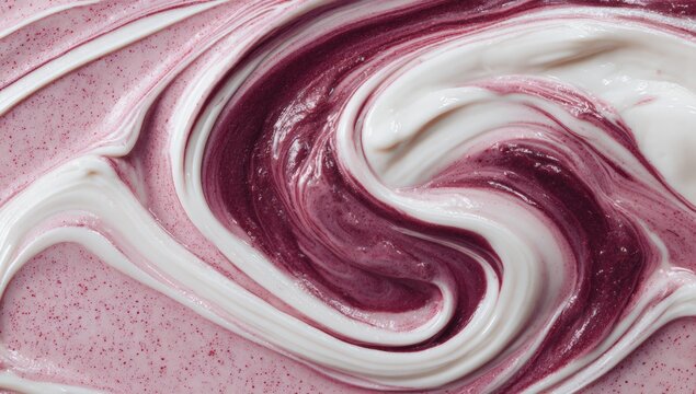 Swirling swirls of pink and white frosting