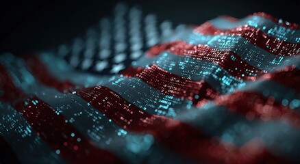 Abstract digital American flag (2)