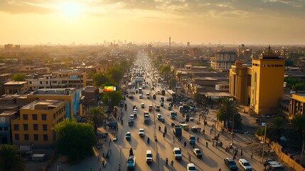 Historic landmarks in n’djamena chad skyline high resolution picture