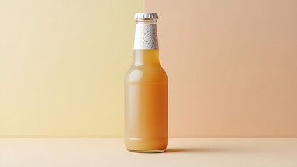 Commercial Ads: Blank Drink Packaging with Aesthetic Colorful Background