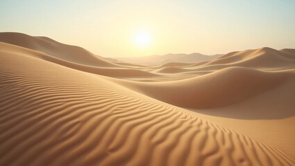 Desert Sunset with Sand Dunes, and Arabia.