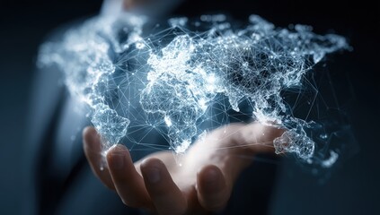 World map digital projection