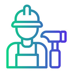 construction Line Gradient Icon