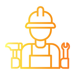 construction Line Gradient Icon
