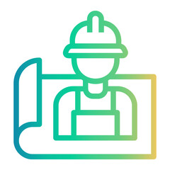 construction Line Gradient Icon