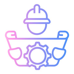 construction Line Gradient Icon