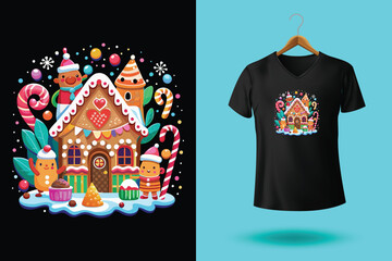 t-shirt merry christmas Santa Claus color blue and black