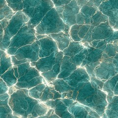 Teal Water Texture, Sunlight Reflection, Ocean Surface, Background Design, Website Banner