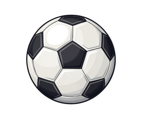 Fototapeta premium Black and White Vector Illustration of Classic Soccer Ball