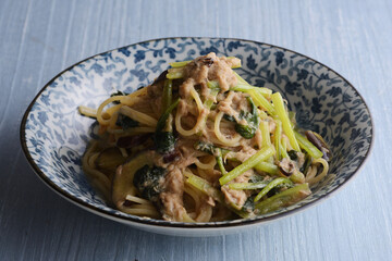 ツナと小松菜のパスタ
