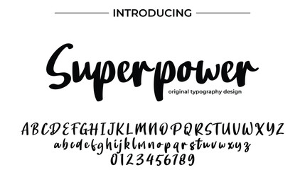 Superpower - Elegant Script Font for Smooth Handwritten Design and Creative Typography
