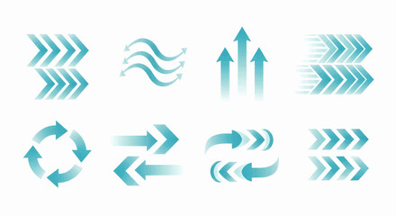 Vector Illustration Icon Set Arrows & Flow