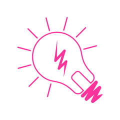 The light bulb icon with a transparent background symbolizes a brilliant new idea.