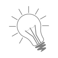 The light bulb icon with a transparent background symbolizes a brilliant new idea.