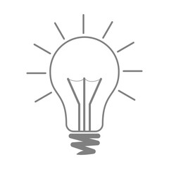 The light bulb icon with a transparent background symbolizes a brilliant new idea.