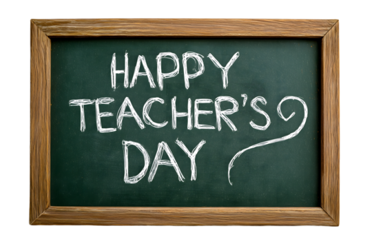 Happy Teacher’s Day celebration chalkboard design, inspiring message for honoring educators, creative concept for Teacher Appreciation Day greetings and festive wishes