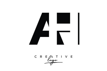 Obraz premium AH Creative Minimalist Negative Space Latter Logo with Modern Monogram for Branding and Business Lettermark Logo with Initial Letters Logo Design for Branding.