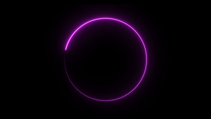 Neon blue circle frame loading icon background illustration in retro style and creating a stunning 4k illustration .	
