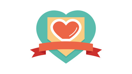 heart with ribbon love valentine icon symbol romance art design icon