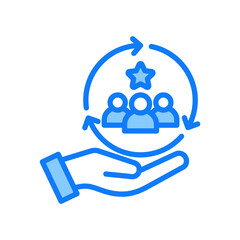 Retention blue icon 