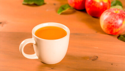 Cozy Autumn Beverage with Fresh Apples
